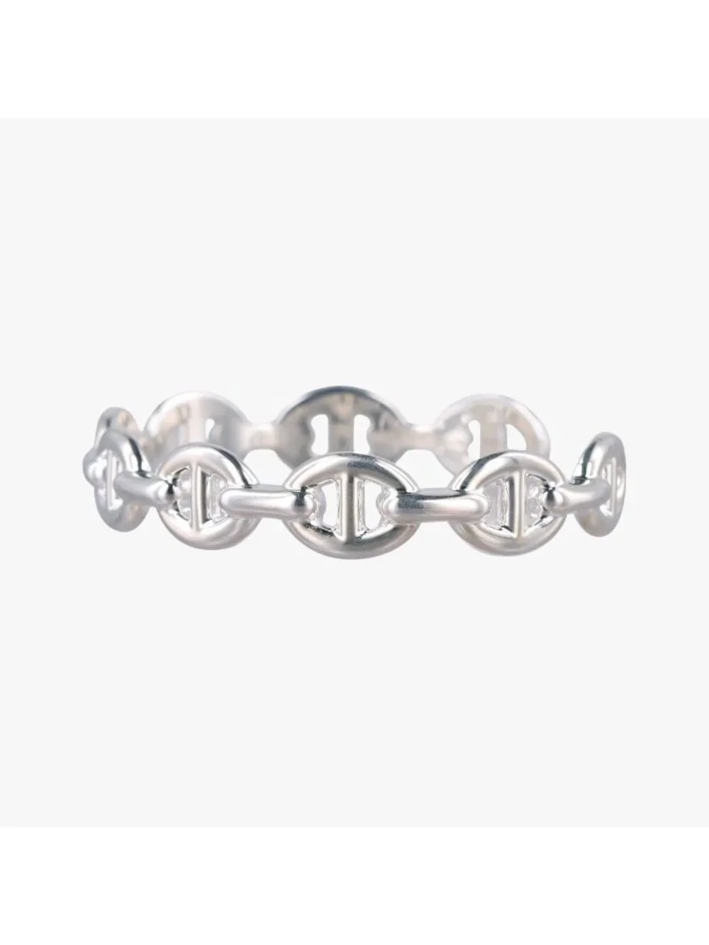 Hermes Chaine D'ancre Enchainee Silver Bracelet